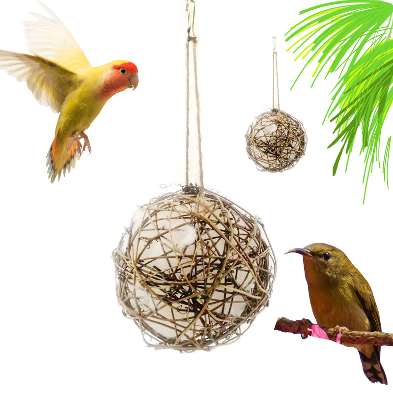 Bird Swing Chewing Hanging Perches Parrot Bite Toys