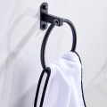 bathroom towel ring hand towel holder Stainless Steel towel rack black bath accessories porte serviette mural salle de bain