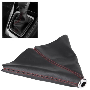 1Pcs Universal Car PVC Leather Gear Manual Gaiter Shifter Shift Boot Cover & Stitch