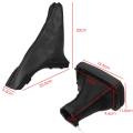 Car Gear Shift Knob Gaiter Boot Cover PU Leather Parking Handbrake Grips Covers For Opel Astra G Zafira A 1998-2004