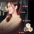 Car Neck Pillow 3D Memory Foam Auto Headrest Travel Pillow Lumbar Neck Support Holder PU Leather Car Neck Cushion for Driving