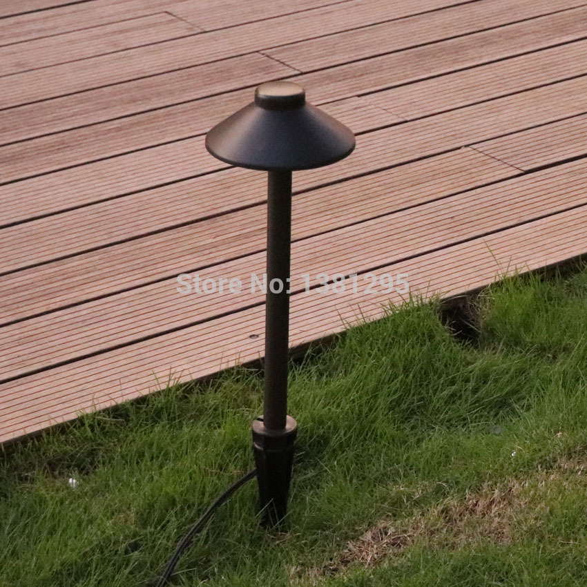 12V Outdoor Landscape Yard Garden Lawn Path Light Waterproof LED Lawn Lamp Pathway Lighting G4 Cast Brass Bronze Low Voltage