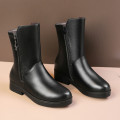 BJYL 2020 New Winter Rain Boots Women Platform Warm Snow Boots Women Fashion Black Boots Square Heel Size 35-40