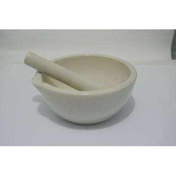 130mm Porcelain Mortar and Pestle Mixing Grinding Bowl Set White Lab Kit Tools