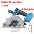 10800RPM 125mm Brushless Electric Circular Wood Cutter Curved Adjustable Circular Saw Cutter Sawing Machine For Makita Battery