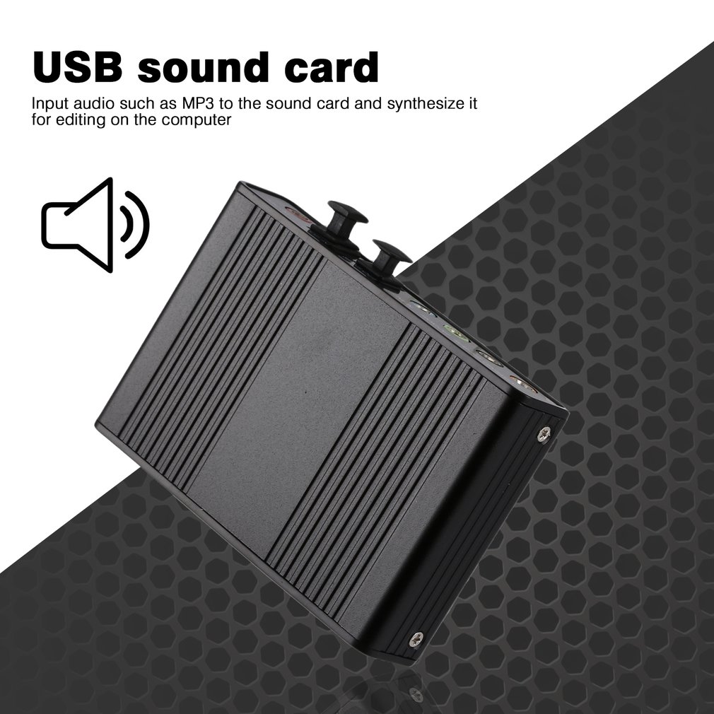 Professional USB Sound Card 6 Channel 5.1 Optical External Audio Card Converter for Laptop Desktop