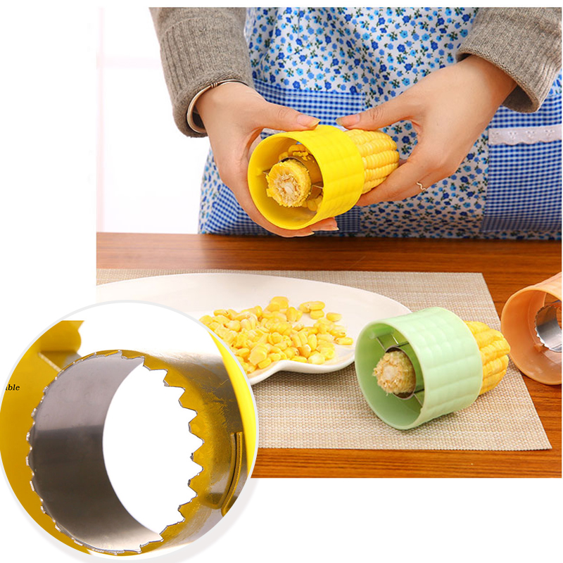 Stainless steel planed corn grain threshing machine for household use jade artifact Creative kitchen tool scraper mounded device