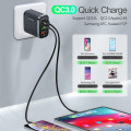 Mobile Phone Chargers 4 USB Charger Quick Charge 3.0 4.0 For Samsung Fast Charging For iPhone Huawei Wall Travel Charger Adapter