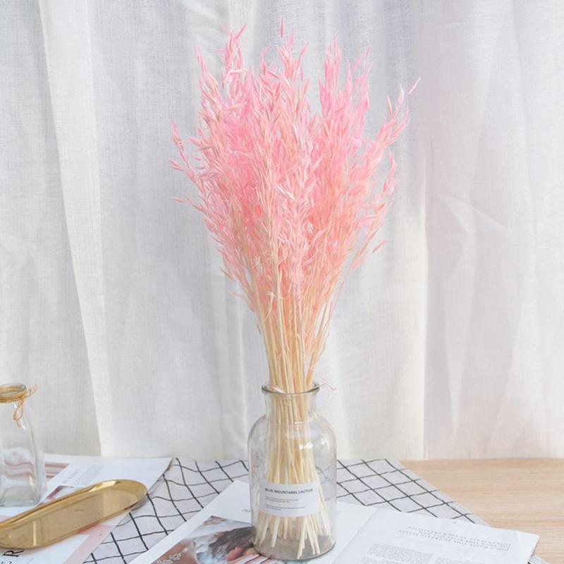 50Pcs 45CM Oat Natural Dried Flowers Artificial Flower For Wedding Party Decoration DIY Craft Scrapbook Home Decor Accessories