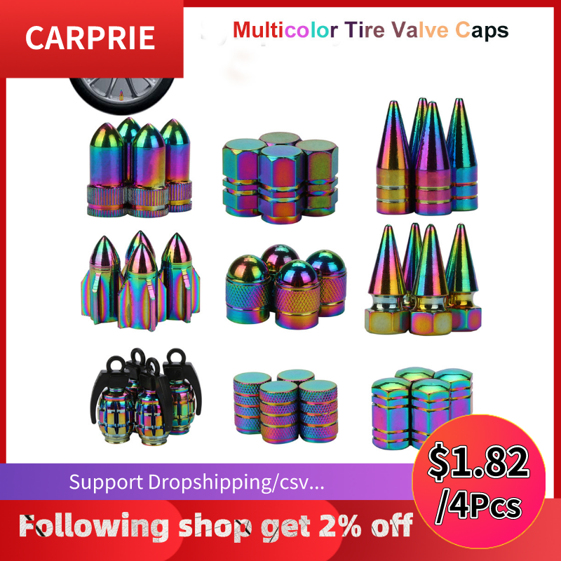 WUPP Nuts & Bolts 4x Aluminum Bullet Car Truck Air Port Cover Tire Rim Valve Wheel Stem Caps Wheel Caps Valve Caps Spare 1213