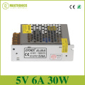 Best quality 5V 6A 30W Switching Power Supply Driver for LED Strip AC 110-240V Input to DC 5V free shipping
