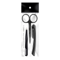 3pcs/set Portable Eyebrow Trimmer Kit Eyebrow Razor Set Eyebrow Tweezers Comb Eye Brow Shaper Scissors Women Face Razor Makeup