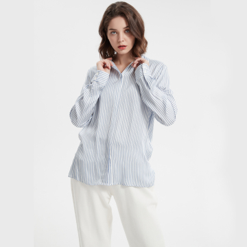Autumn youth fashion casual temperament striped blouse