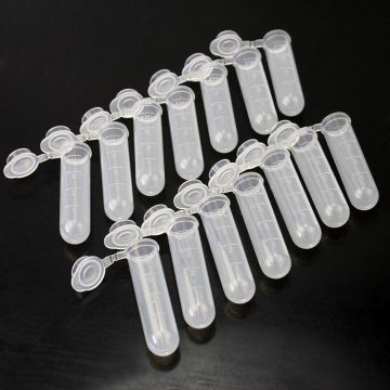 100PCS/set 5ml Plastic Sample Bottle Small Bottle Test Tube Mini Bottles Storage Containers White