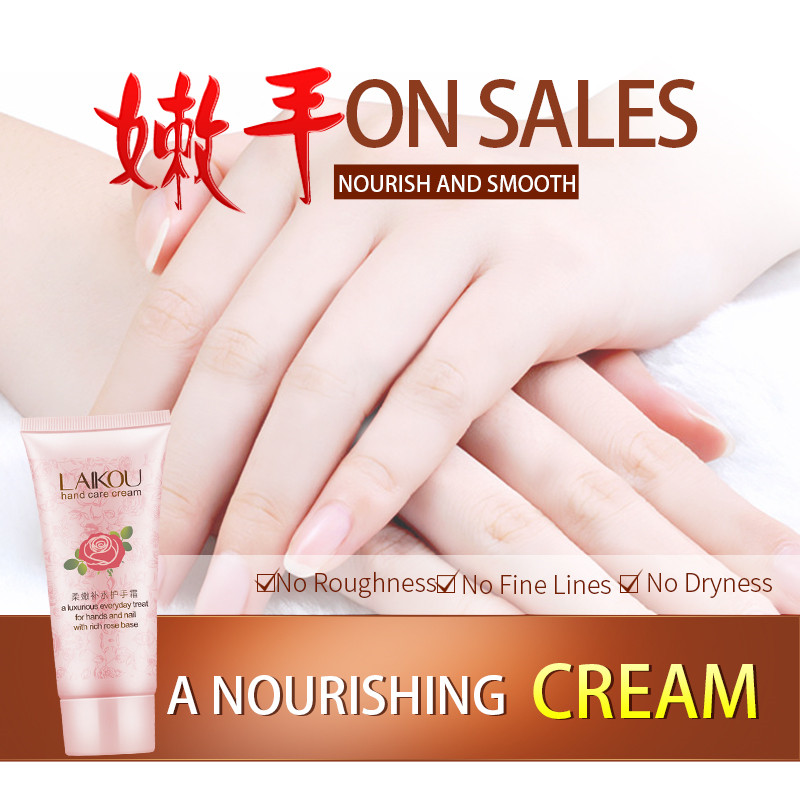 LAIKOU Hand Cream Hand Rose Essence Oil SkinCare Moisturizing Anti Aging Anti Wrinkles Skin Care Rose Base Care Cream para