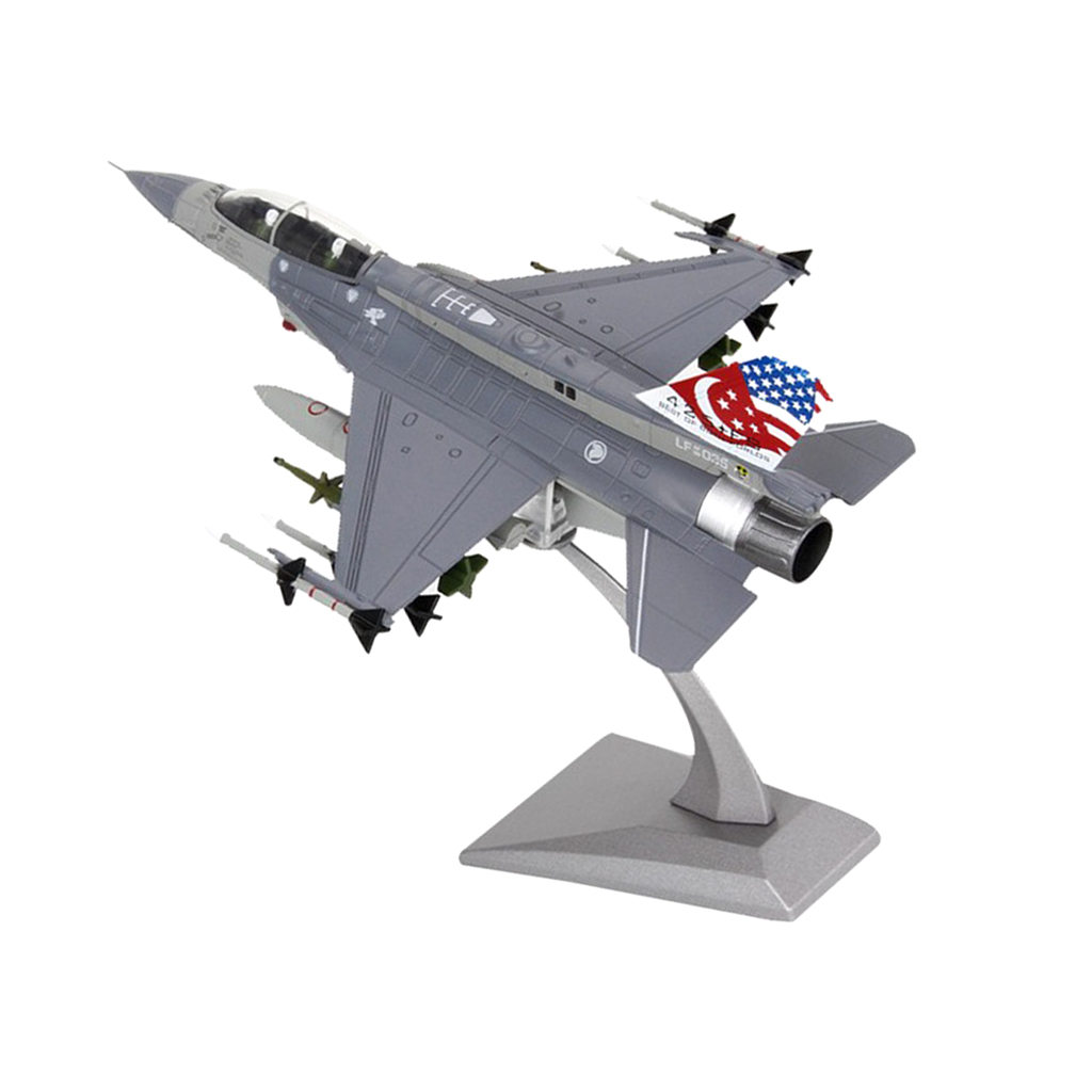 USA F-16D Fighter Aircraft 1:72 Fighting Falcon Die-cast Display Model with Stand for Decoration or Gift