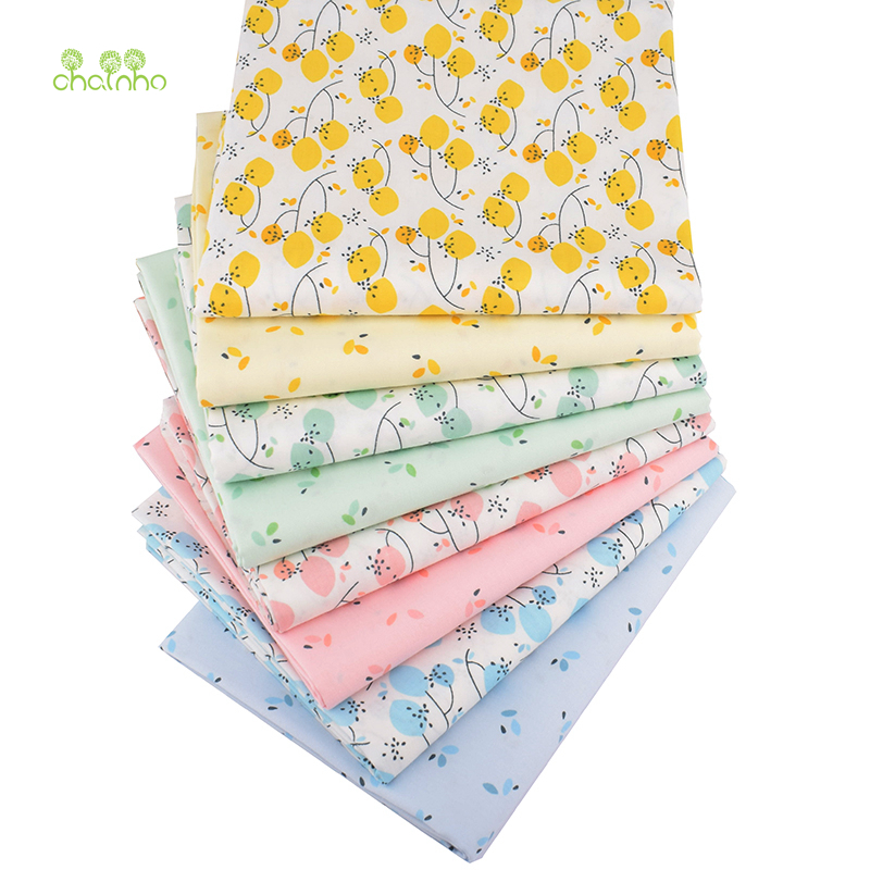Chainho,Four Color Series,Printed Twill Cotton Fabric,Patchwork Clothes For DIY Quilting Sewing Baby&Child's Material,CC089
