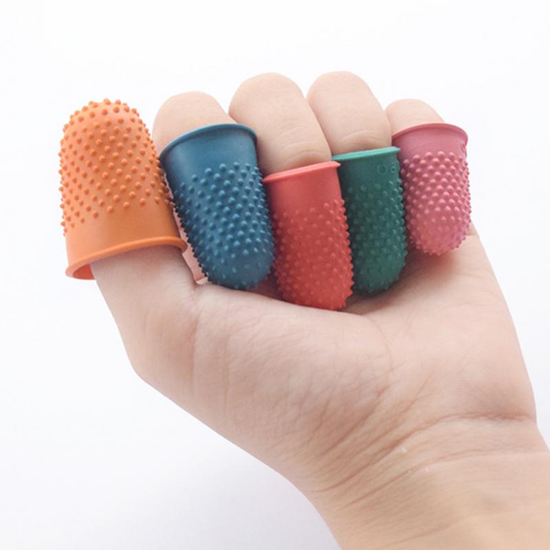 5Pcs Silicone Thimble Tip Hollowed Out Breathable Freely For Withnail Diy Sewing Needlework Accessory #116