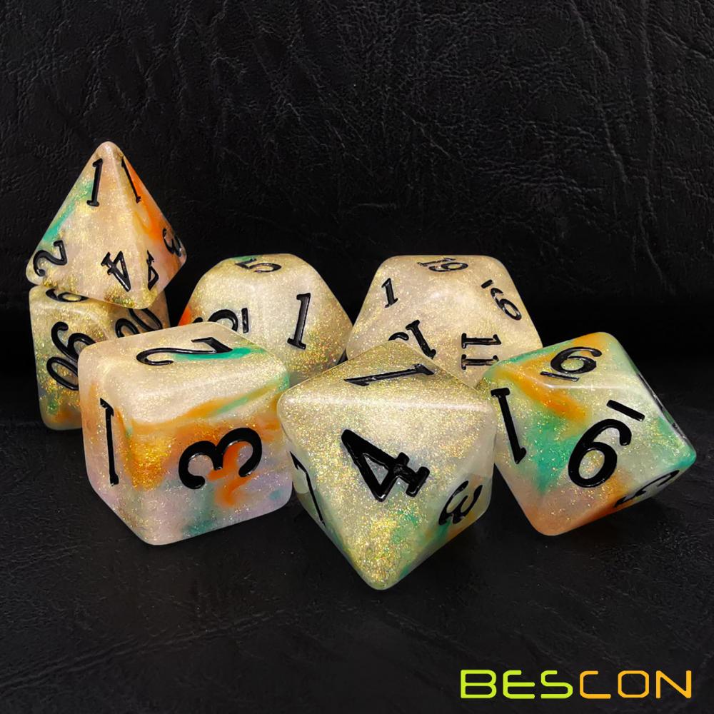 Resin Handmade Dice Gold Ore 3