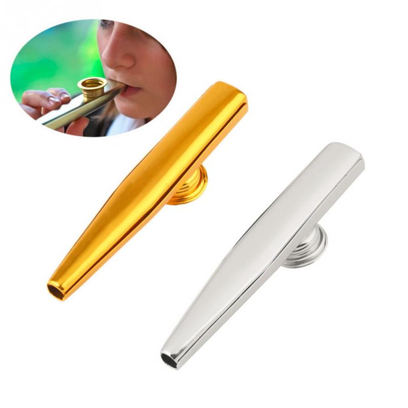 Aluminum alloy Mouth Flute Harmonica Kids Party Gift Kid Musical Instrument Metal Kazoo Flute Diaphragm