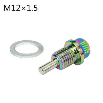 NEO Chrome M12*1.5 Magnetic Oil Drain Plug,Magnetic Oil Sump drain plug Nut Oil Sump Nuts For Most Cars With M12*P1.5MM Thread