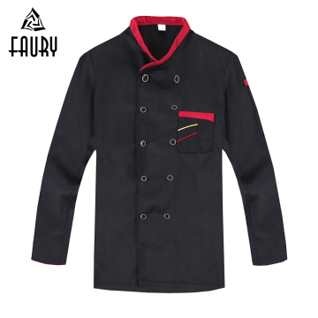 2018 New Men's Kitchen Cooking Workwear Chef Jackets Long Sleeve Restaurant Hotel Cafe Waiter Work Uniforms Catering Overalls