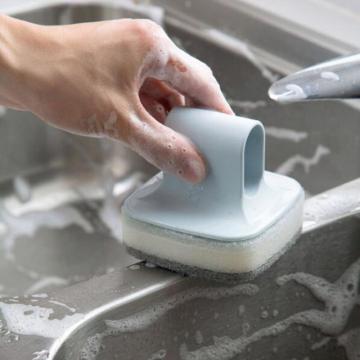 Handle Cleaning Brush Dishwashing brush Magic Sponge Cleaning Sponge For Cleaning Shower Bathroom Pot Dishwashing Brush Tools
