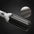 32Mm Deep Wave Hair Curling Irons Ceramic Triple Barrel Big Wave Curlers Big Corrugated Hair Curler Eu Plug White