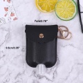 30ml Travel Leak Proof Leather Case Keychain Bag Refillable Empty Bottle For Hand Sanitizer Bag With Key Rings Pendant Bottle