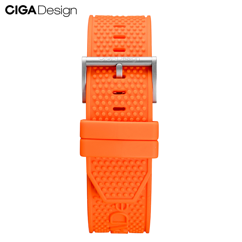 CIGA Design Multicolor Soft Silicone Gear Strap Mens Watches Band Replacement Bracelet for CIGA Mechanical Wristwatches Z Series