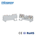 Din Rail Terminal Block PT 1.5-QUATTRO 4 Conductor Push In Spring Screwless Feed Through Wire Conductor 10pcs wire connector