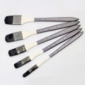 5pcs/Set High Quality mew paint brush set nylon black row oil paint brush acrylic paints wall painting Hazel shape paintbrush