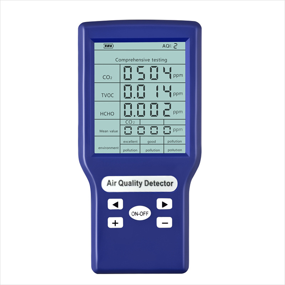 Digital CO2 Sensor PPM Meters Mini Carbon Dioxide Detector Gas Analyzer Air Quality Monitor Gas Detector TVOC HCHO PM2.5 Meter