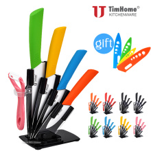 Ceramic knife set 3'4'5'6' kitchen knives chef knives Paring hot sale kitchen tool cutter meat knives with stand/holder
