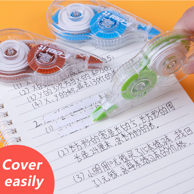Correction tape practical package simple large capacity transparent film Tape correction fluid rest and correct pupils use
