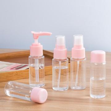 1 Set Portable Spray Refillable Bottles Kit Plastic Face Cream Lotion Makeup Container Home Travel Empty Spray Refill Bottles