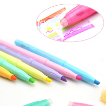 Xiamei 6pcs Erasable Marker Pen Oblique Bible Markers Student Highlighter Pen Color Markers Free Shipping