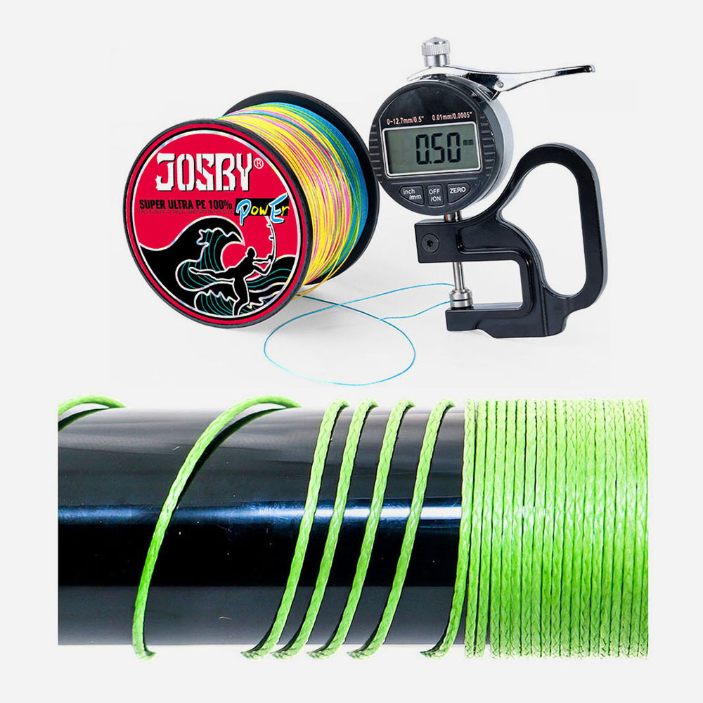 JOSBY 8 Strands Super Strong Smoother Multicolor Multifilament Fishing Line 300M 200M 150M 100M Weave Wire 18-85lb