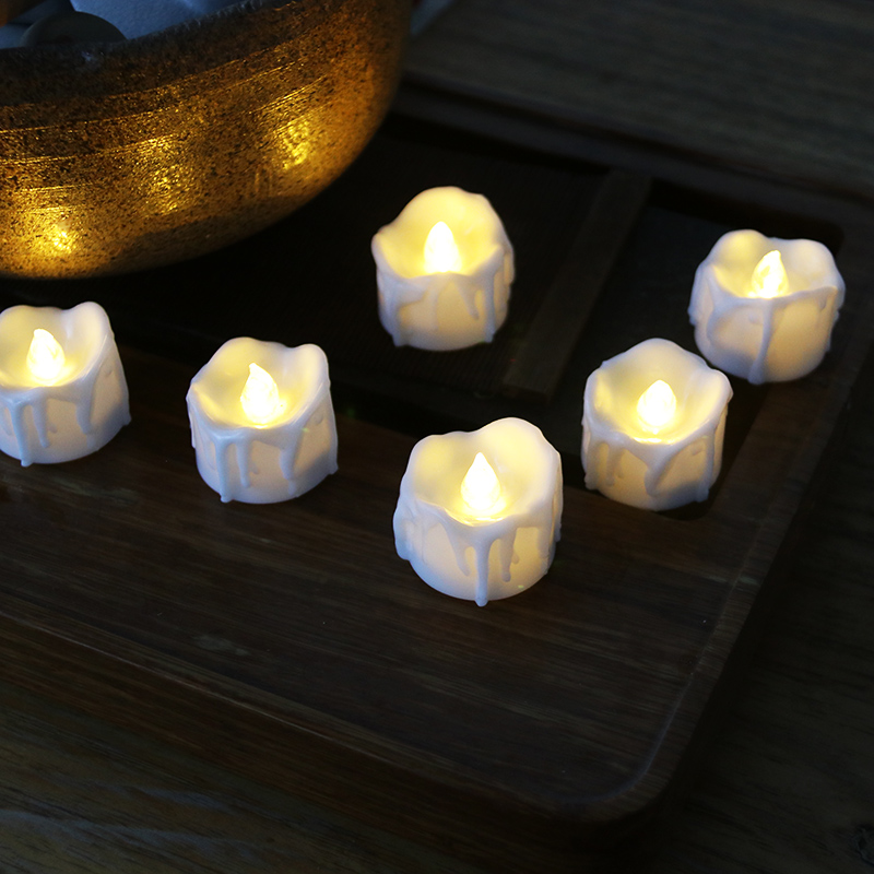 4pcs mini Pumpkins LED Tea Light Candles Led Battery-Powered Candle Fake Simulation Halloween Decoration Home Event Party Supply