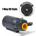 1pc American Style Car 7-way RV Truck Trailer Tail Turn Signal Light Plug Adapter Connector Accessories Parts