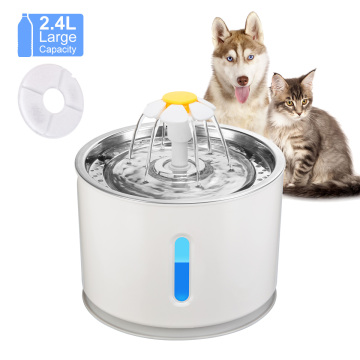 2.4L Automatic Pet Cat Water Fountain Ultra Quiet USB Dog Drinking Fountain Drinker Feeder Bowl Pet Drinking Fountain Dispenser