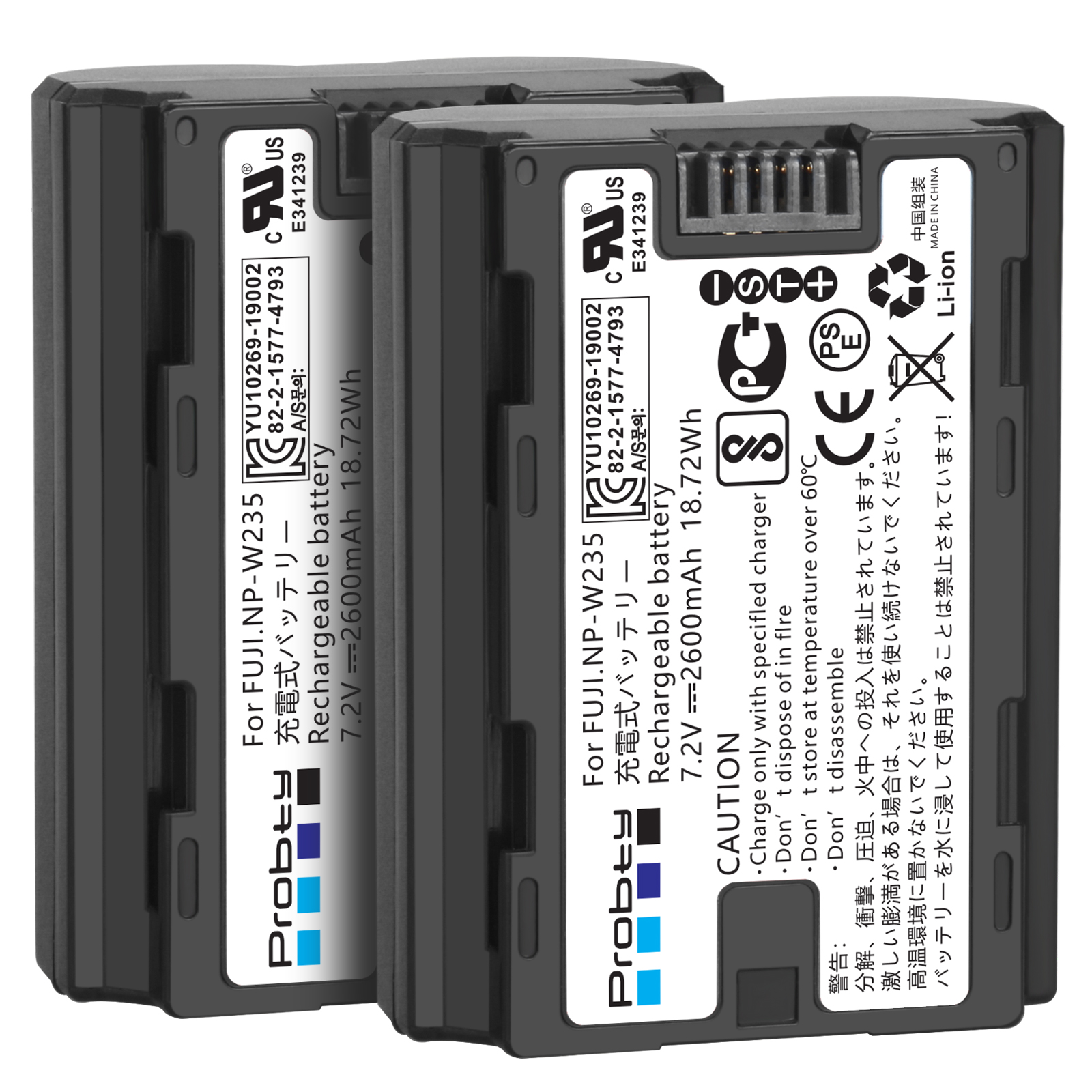 For Fujifilm 2600mAh NP-W235 NP W235 Battery Fuji X-T4, X-T4 Mirrorless Digital Camera