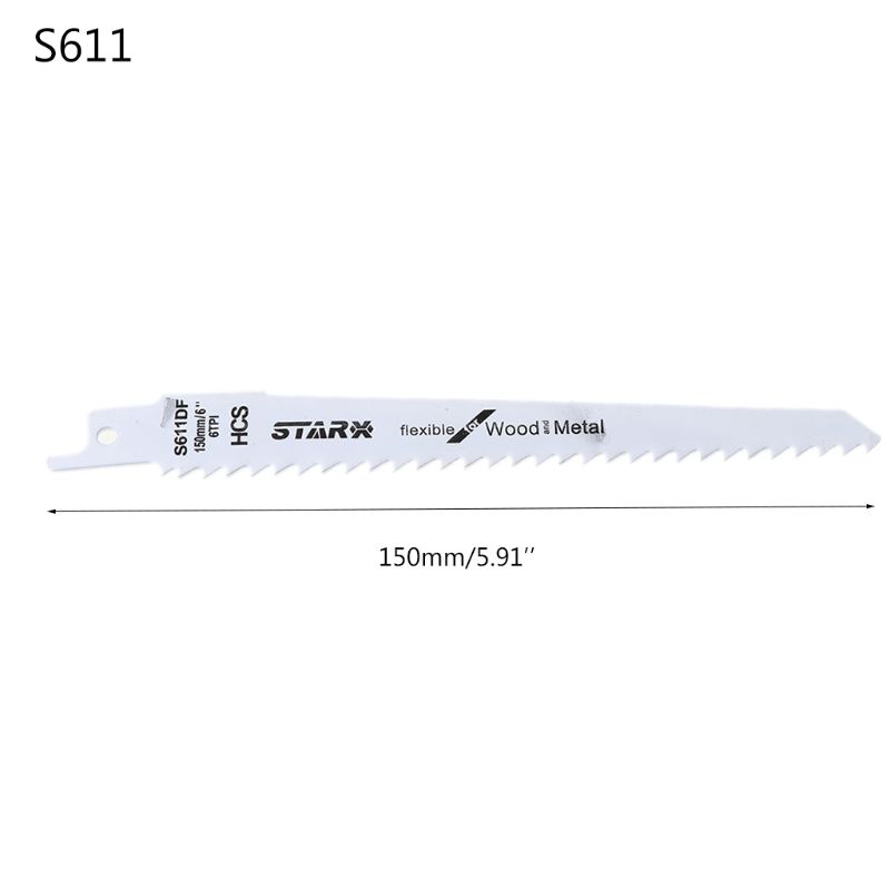 High Carbon Steel S611DF 150mm 6\" Reciprocating Saw Blade Effective For Cutting Wood Woodworking R9JF