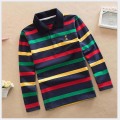 Children's Polo Shirts 2018 Spring Autumn Long Sleeve Striped Kids Boys Cotton Lapel Polo Shirt for Child 2-15 Years Boy Clothes