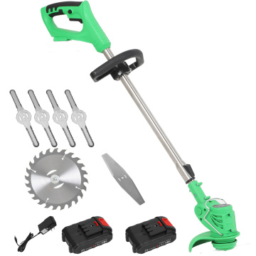 21V 3000mAh Cordless Brush Pruning Cutter Kit Electric Grass Trimmer Edger Lawn Mower Garden Tools with Replace Blade