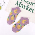 Korean Fresh Fruits Socks Lemon Avocado Pineapple Funny Socks Gardenias Banana Flamingos Plumerias Women Cute socks