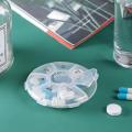 Plastic 7 Slots Round Daily Weekly 7 Days Tablet Pill Medicine Holder Organizer Pill Craft Beads Jewelry Storage Box Case Pastil
