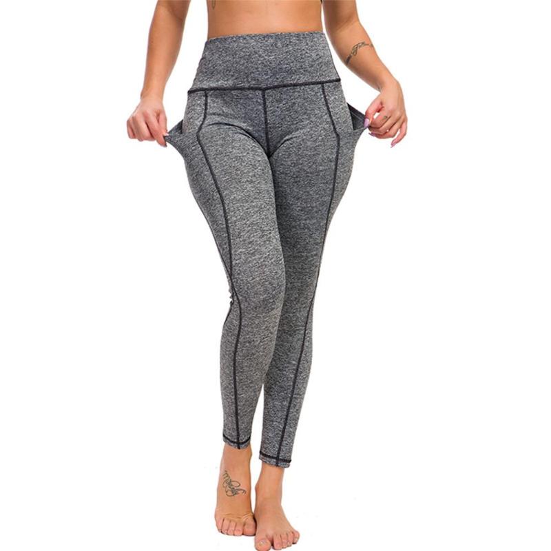 Women Yoga Pants Sports Running Sportswear Stretchy Fitness Legging High Waist Slim Leggings Pants Elastic Yoga Butt Lift Tight