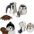 European Style Espresso Maker Moka Coffee Pot Stainless Steel304 Latte Percolator With 12Cups/600 Milliliter Cappuccino Cafe Pot