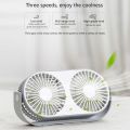 Small Bean Desktop 2-head Aromatherapy Fan Student 2-leaf Usb Mini Fan Summer Desk Table USB Cooling Fans for Office Home